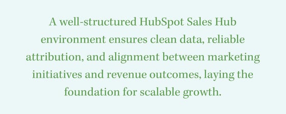 HubSpot sales environment callout