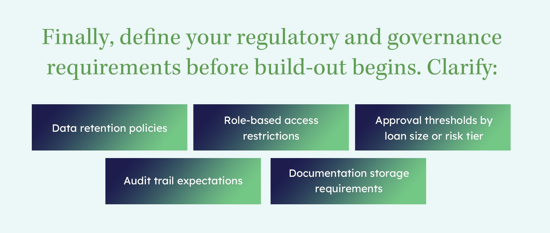 regulatory and governance requirements callout