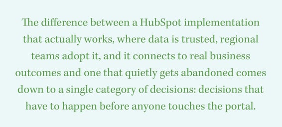 hubspot implementation callout