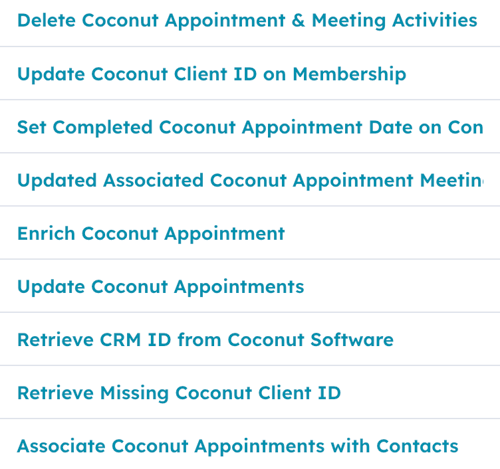 Live Coconut Workflows